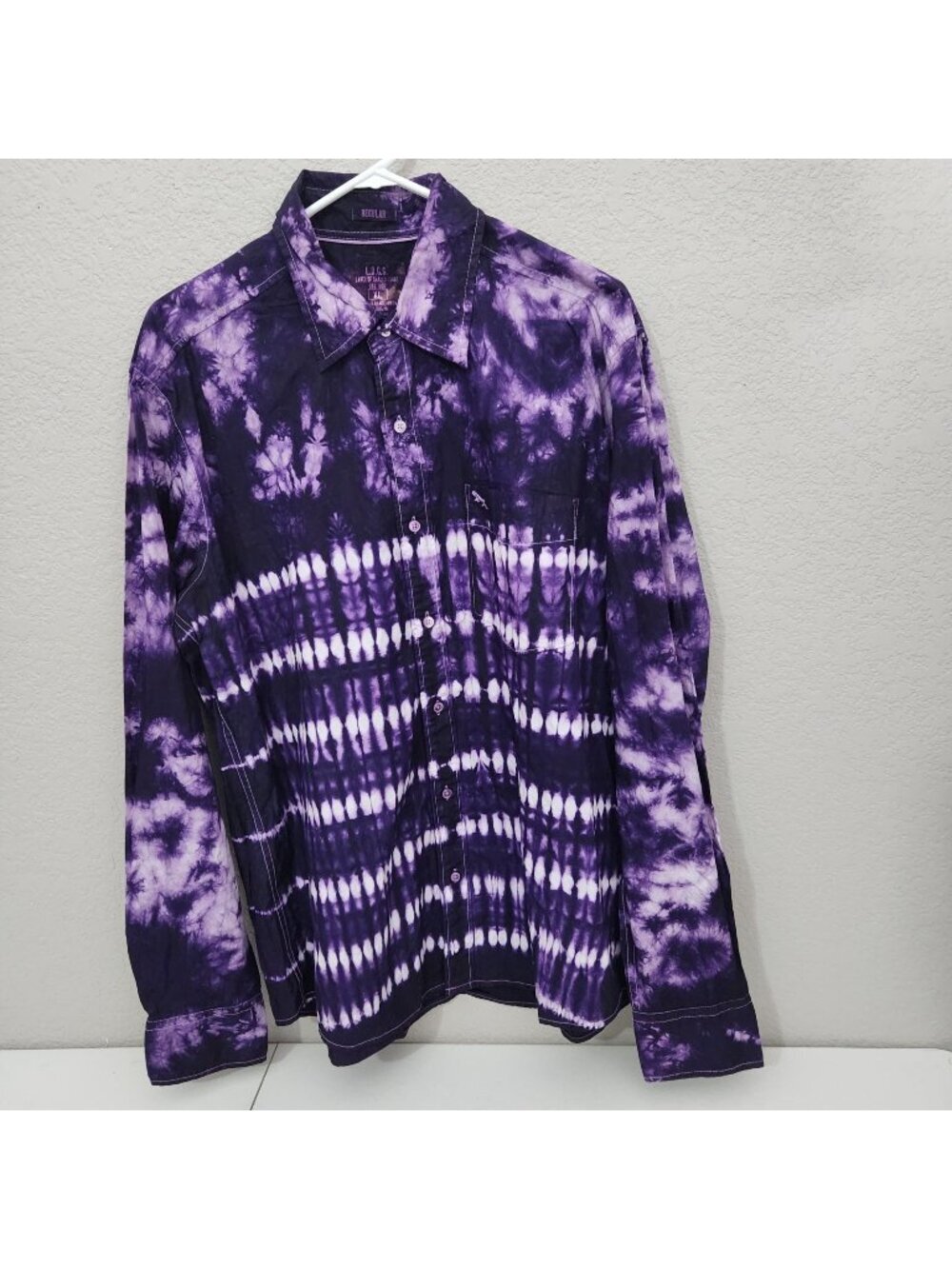 Label of Graded Goods L.O.G.G. tie Die Longsleeve shirt button size XL